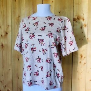 DUSTY ROSE TOP >>> Small Vintage Floral Tee